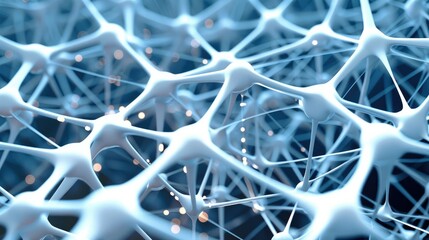 Aufkleber - A social science like abstract illustration of a network of distributed agents interacting with each other. Generative AI.