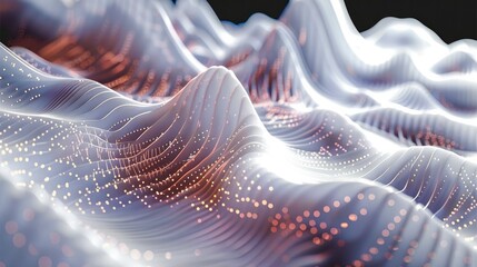 Aufkleber - Stretchy audio waveform. Generative AI.