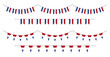 Garland with flags of Netherlands. Bunting set on transparent background.