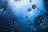 Fototapeta Tęcza - abstract blue liquid, fresh water background