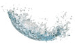 Transparent realistic water splash. liquid wave flow