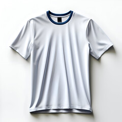 Wall Mural - White t shirt mockup on white background. 3d rendering