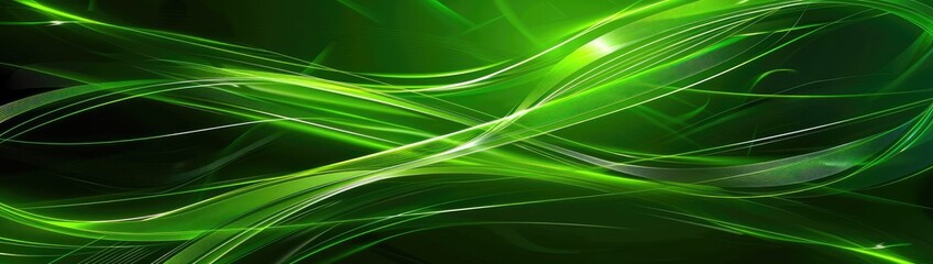 Wall Mural - Abstract green beautiful digital modern magical shiny electric energy laser neon texture with lines and waves stripes, background.