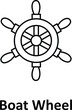 Boat wheel Vector Icon which can easily modify or edit