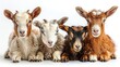 Eid Ul Adha Goats Sheep on White Background