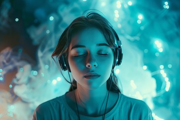 Sticker - Hormonal Balance and Positive Affirmations Enhance Sleep Relaxation: Using Mantras, Brainwaves, and Synaptic Plasticity for Sound Quality and Restful Sleep.