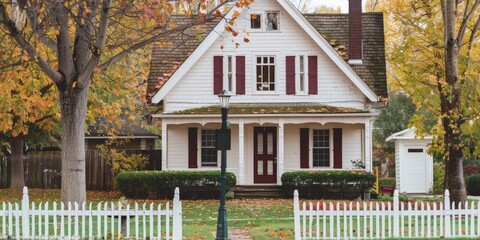 Canvas Print - Exterior of the house. Facade and surrounding area