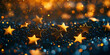 Glowing Gold Stars Background, Abstract Gold Starry Glow - Ai Generated