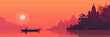 Enchanting Silhouette of Varanasi Ghats at Sunset