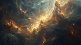 Fototapeta  - Celestial galaxies brimming with celestial power