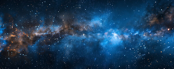 Wall Mural - Outer space sky with Stars. Galaxy universe black background of shiny starfield texture.