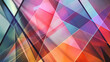 Captivating abstract artwork of triangular prisms with a blend of pink and orange hues creating a sense of motion