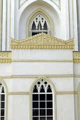 Fragment of the facade of the Yildiz Hamidiye Mosque in Istanbul, Türkiye