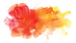 Red-orange watercolor stains isolated on white background.