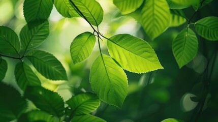 Canvas Print - Extreme close up of tree leaves