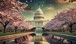Capitol Charm: Springtime at the USA Congress in Washington D.C.