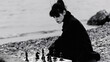 © yaqui_villegas - woman playing chess in the beach