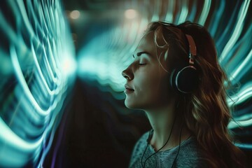 Wall Mural - Peer-Reviewed Techniques for Enhancing Sleep Through Therapeutic Processes: Utilizing Calming Sounds and Chemical Activities for Restful Sleep.