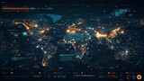 Fototapeta  - Craft a dynamic global map visualization