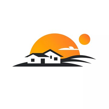 Real estate and house building logo icon template
