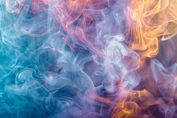 Wall Mural - ethereal colorful smoke and dye swirls in water abstract background