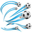 © doom.ko - argentina flag set with soccer ball set icon. vector illustration