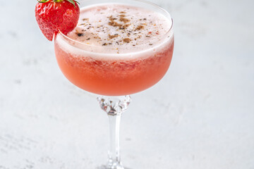 Poster - Strawberry fields cocktail