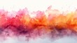 Isolated white background with abstract watercolor orange background