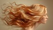 © DZMITRY - An ethereal background of beige and vibrant hair...