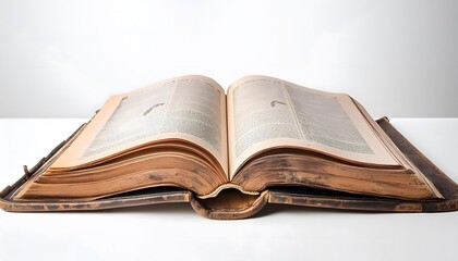 Wall Mural - Old glasses on an open book with minimalist background