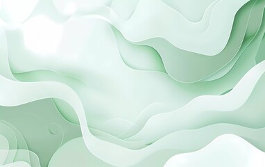 Poster - Minimalist abstract organic background. Vector illustration background in pastel green colors. Suitable for template, cover, poster design.