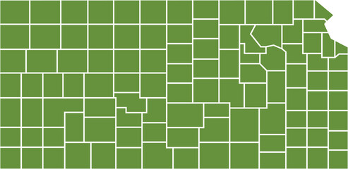 Sticker - outline drawing of kansas state map.