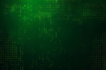 Matrix of the Digital Eden. Lush Green Binary Code Weaving the Web of Cyberspace.