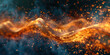 Fiery Wave of Sparks on Black Background Abstract Motion Concept with Vibrant Energy and Intense Heat