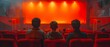 Happy family watching movie in theater parents and sons bonding together. Concept Family Time, Movie Night, Bonding Moments, Parenting Tips