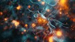 neurons firing in the brain representing creativity innovation and imagination abstract 3d render