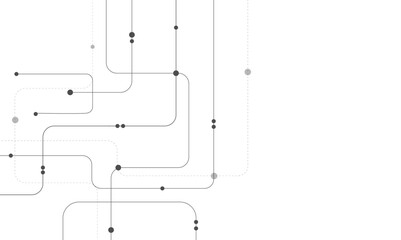Vector design Network technology and Connection concept. Simple technology graphic background.