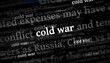 Cold war headline titles media 3d illustration