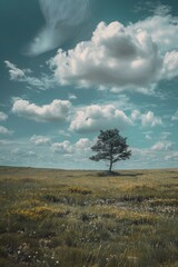 Wall Mural - Lonely Tree in the Field