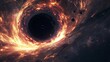 Cosmic black hole engulfing galaxy