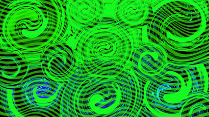 Wall Mural - Swirl green color wave background. Neon light texture. Digital backdrop. Abstract wall. Cover design. Galaxy trippy space. Tech pattern. Sustainable. Wavy line. New innovation technology concept.