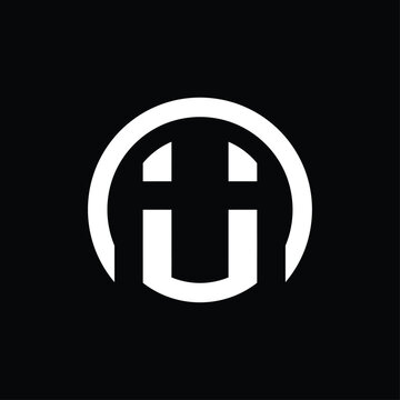 circle logo monogram forming the letters 