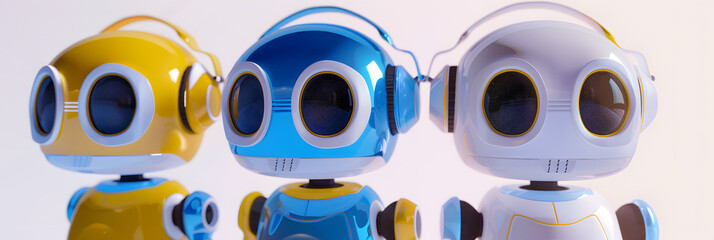 Poster -  ai customer support chatbots chatting with customers