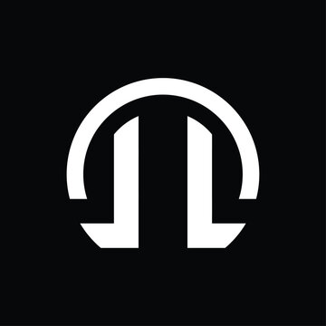 circle logo monogram forming the letters 