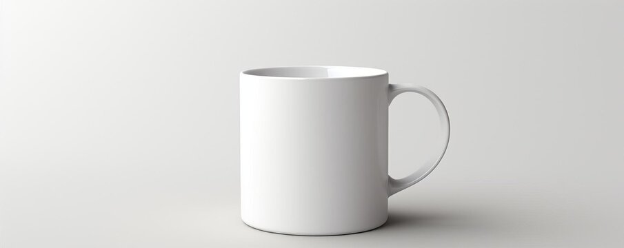 Elegant coffee cup mockup on a clean white background, ideal for showcasing logos or coffee shop marketing