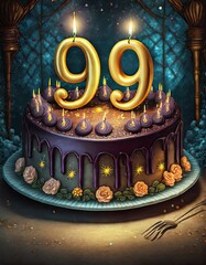 Poster - ninety nine years birthday