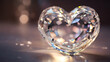 A brilliant heart shaped diamond.