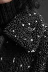 Poster - A fashion design featuring clothing with a base of regular polka dots that increasingly scatter and