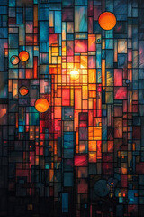 Poster - A book cover design utilizing a precise grid pattern that is intermittently interrupted by bursts of