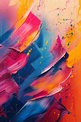 Leinwandbilder - A series of abstract paintings that take the explosive, dynamic brushstrokes of 1980s graffiti art a